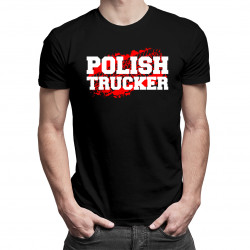 Polish trucker - męska koszulka z nadrukiem