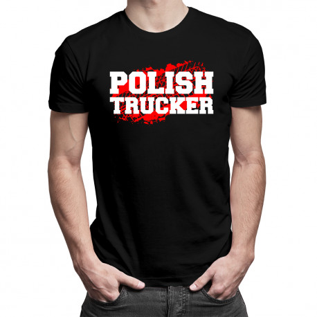 Polish trucker - męska koszulka z nadrukiem