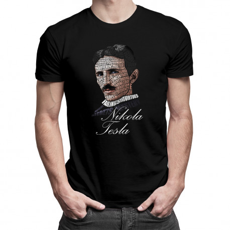 Nikola Tesla - męska koszulka z nadrukiem