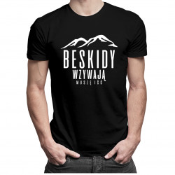 Beskidy wzywają - muszę iść - męska koszulka z nadrukiem