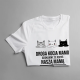 Droga kocia mamo, dziękujemy, że jesteś naszą mamą - damska koszulka z nadrukiem