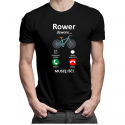 Rower dzwoni - muszę iść - męska koszulka z nadrukiem