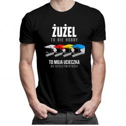 Żużel to nie hobby (wersja 2) - męska koszulka z nadrukiem