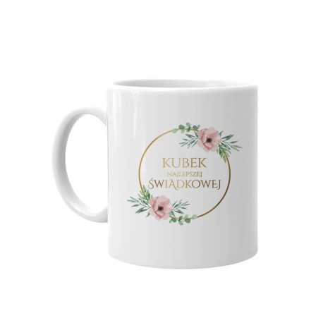 Kubek najlepszej świadkowej - kubek z nadrukiem