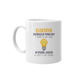 Elektryk rozwiązuje problemy - kubek z nadrukiem