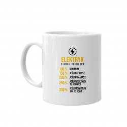 Elektryk - procentowa stawka godzinowa - kubek z nadrukiem