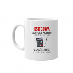 Księgowa rozwiązuje problemy - kubek z nadrukiem