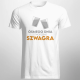 Ósmego dnia stworzono szwagra - męska koszulka z nadrukiem