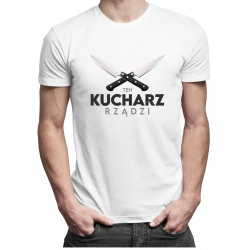 Ten kucharz rządzi - męska koszulka z nadrukiem
