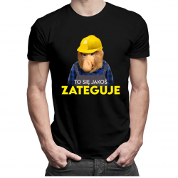 To się jakoś zateguje - męska koszulka z nadrukiem