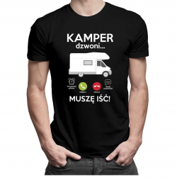 Kamper dzwoni, muszę iść - męska koszulka z nadrukiem