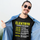 Elektryk - stawka godzinowa - męska koszulka z nadrukiem