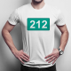 212 - męska koszulka z nadrukiem