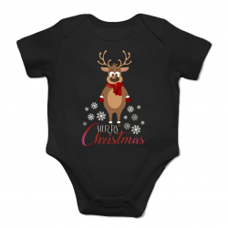 Merry Christmas -  bałwanek - body dziecięce z nadrukiem
