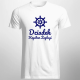 Dziadek - kapitan żeglugi - męska koszulka z nadrukiem