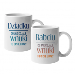 Komplet dla babci i dziadka - co jak co, ale wnuki to Ci się udały - kubki z nadrukiem