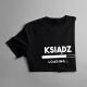 Ksiądz loading - męska koszulka z nadrukiem