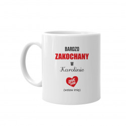 Bardzo zakochany w... - kubek z nadrukiem