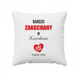 Bardzo zakochany w...  - poduszka z nadrukiem