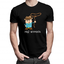 Mąż wymiata - męska koszulka z nadrukiem