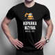 Koparka wzywa - muszę iść - męska koszulka z nadrukiem