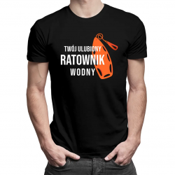 Twój ulubiony ratownik wodny - męska koszulka z nadrukiem