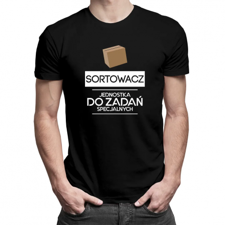 Sortowacz - jednostka do zadań specjalnych - męska koszulka z nadrukiem