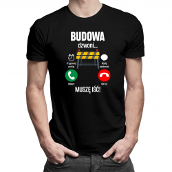 Budowa dzwoni, muszę iść - męska koszulka z nadrukiem