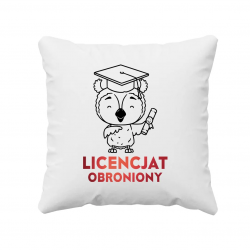 Licencjat obroniony - poduszka z nadrukiem