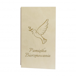 Pamiątka Bierzmowania - pudełko na pieniądze z grawerem