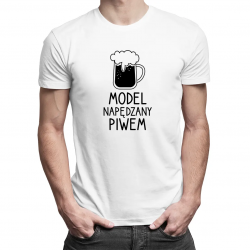 Model napędzany piwem - męska koszulka z nadrukiem