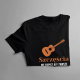 Szczęścia nie kupisz ale zawsze możesz kupić gitarę - damska koszulka z nadrukiem