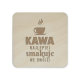 Kawa najlepiej smakuje we dwoje! - komplet podkładek pod kubek z grawerem