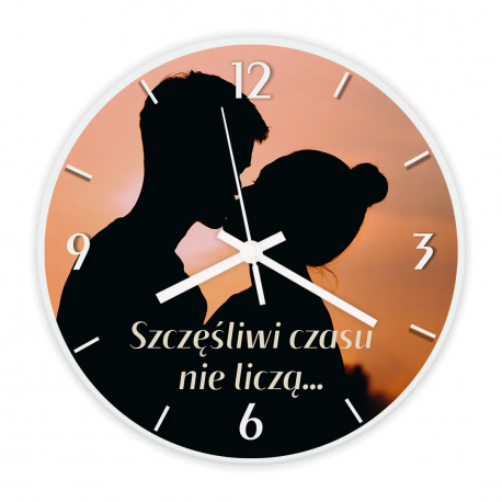 Już czas iść w góry - zegar szklany z nadrukiem