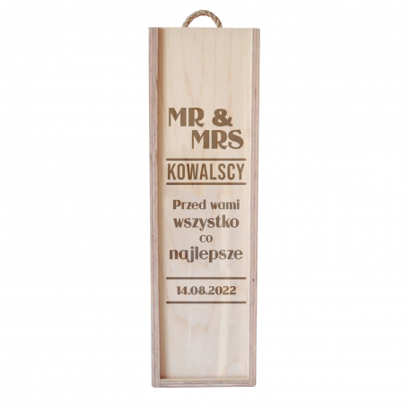 Produkt personalizowany - MR & MRS (nazwisko) przed wami wszystko co najlepsze (data) - produkt personalizowany