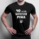 40 letni koneser piwa - męska koszulka z nadrukiem