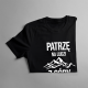 Patrzę na ludzi z góry - męska koszulka z nadrukiem